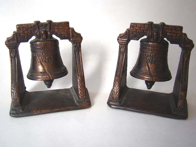 A very nice pair of LIBERTY BELL bookends circa 1920